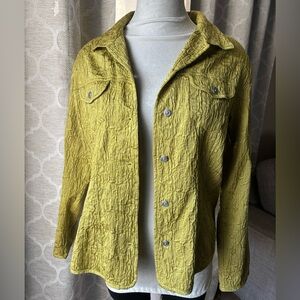 Chico's green cardigan jacket blazer size 2